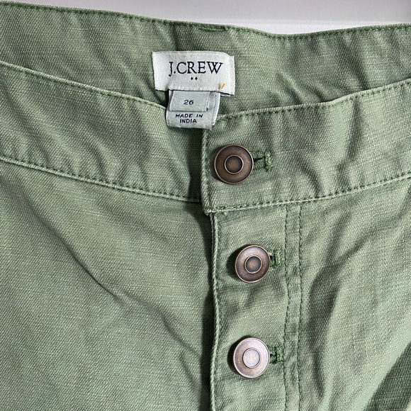 JCREW Green Wide-Leg Button Up High-Waist Pants - Picture 4 of 4